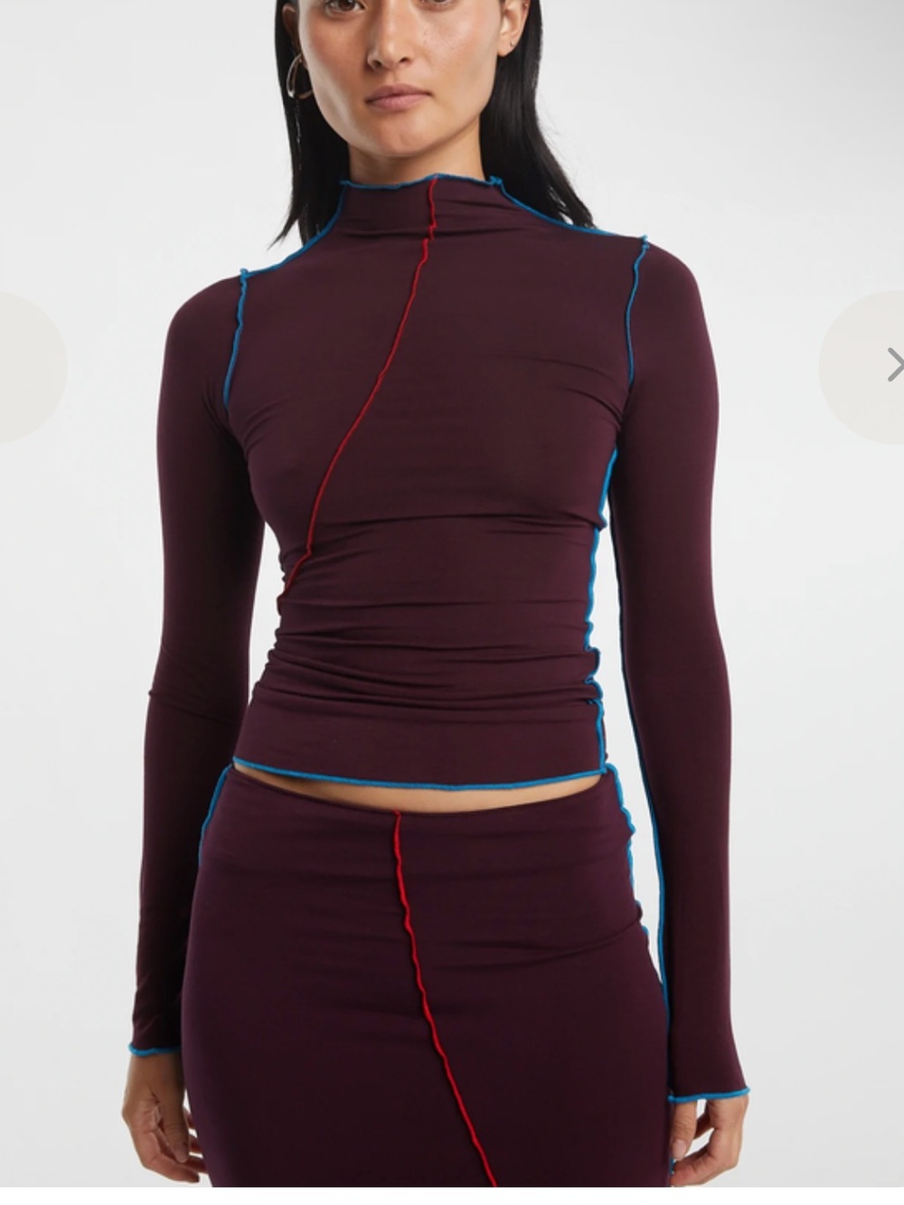 the line by k Zane Top in Oxblood sz s
